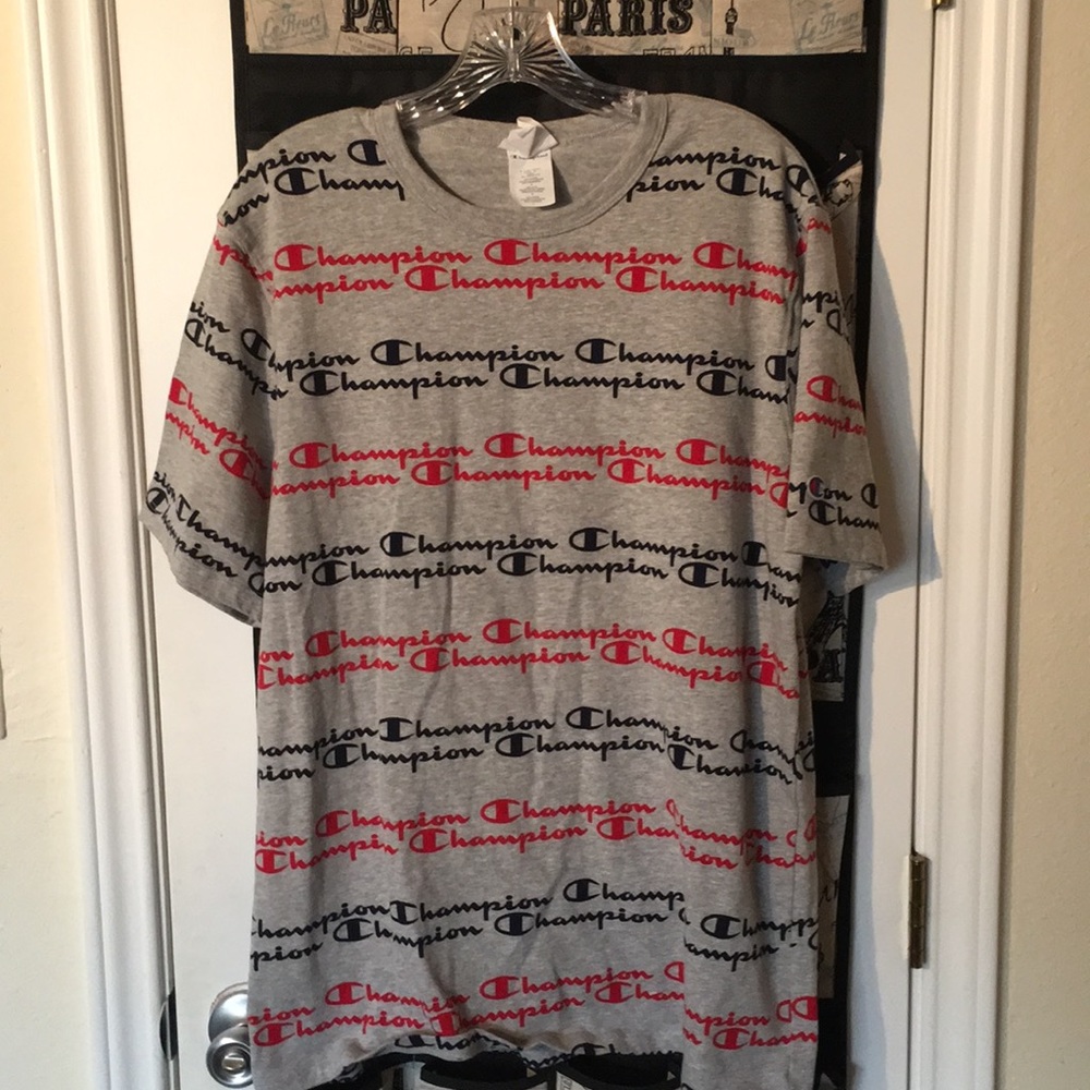 Champion GREY T-Shirt SIZE L